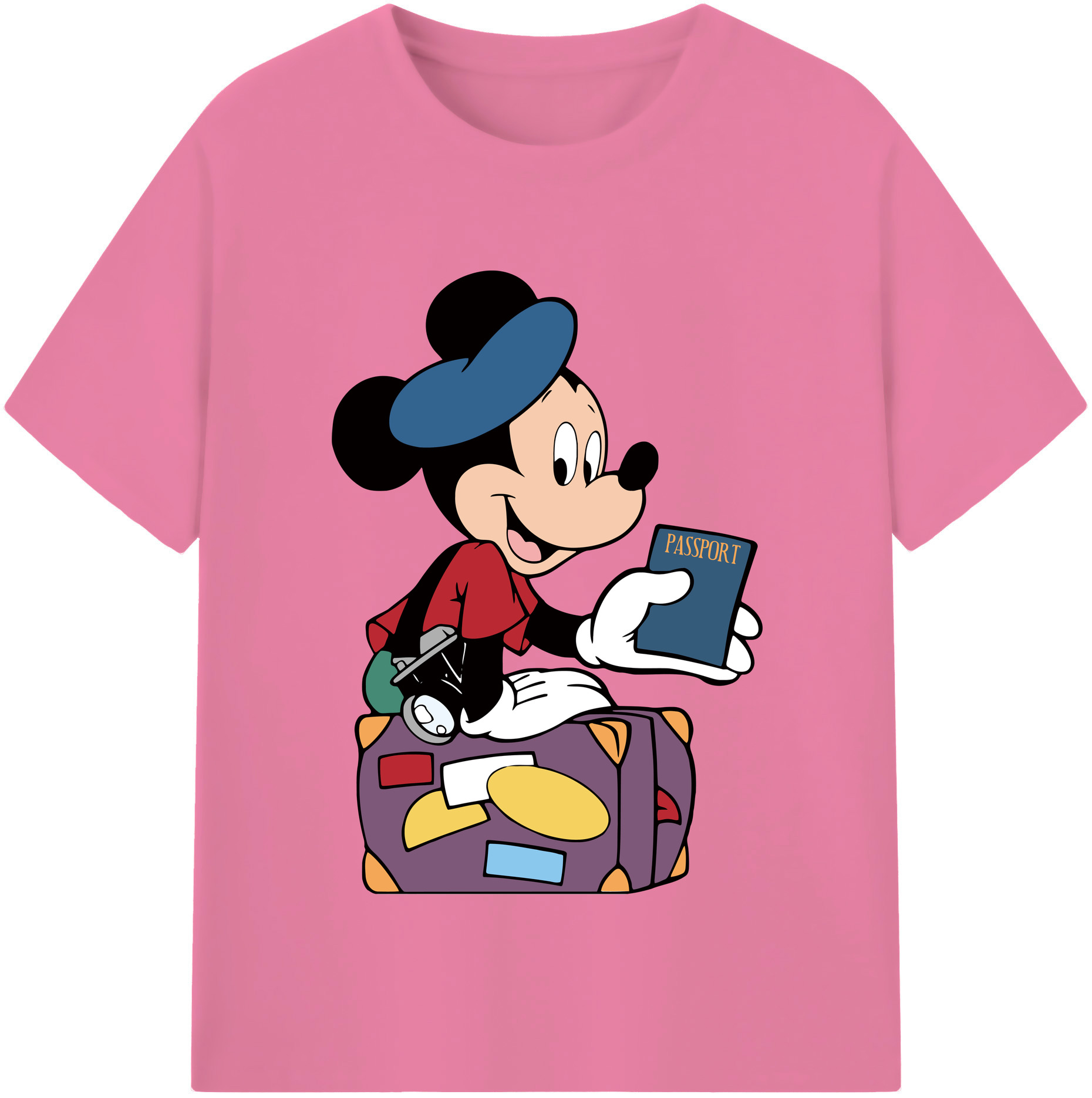 （画像用） ミッキーマウス Mickey Mouse 綿100％半袖Tシャツ（フロントプリント）